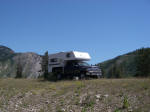 The Western Sportfishing RV pulled off for some fishing on the Forestry Trunk Road