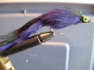 A #3/0 Purple & Black Double Bunny