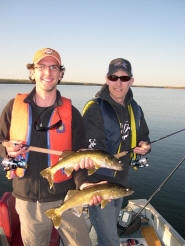 Nick and Tim with double header walleye